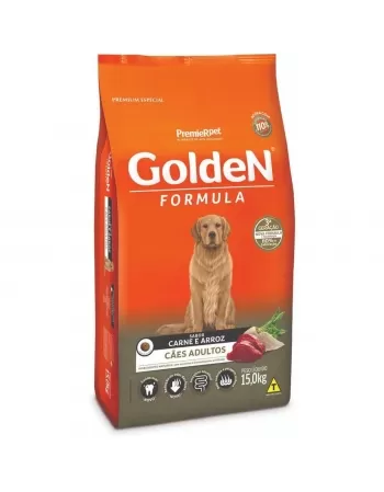 Ração Golden Fórmula Cães Adultos Carne 15kg