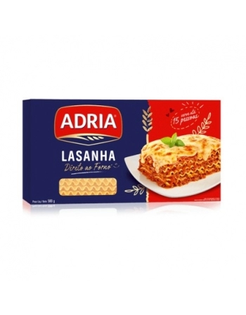 Massa Sêmola Lasanha Adria 500g Caixa com 12 Unidades