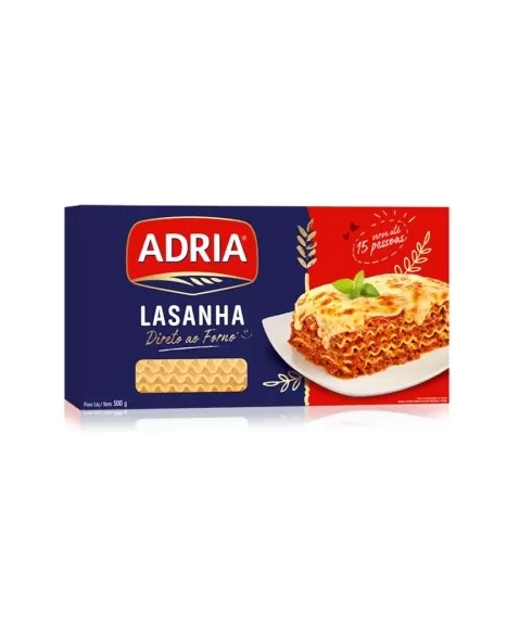 Massas Adria Semola Lasanha 12X500G