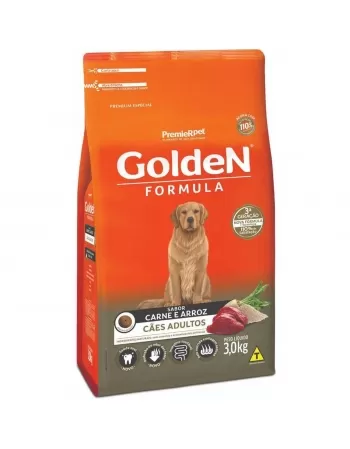 Ração Golden Fórmula Cães Adultos Carne 3kg