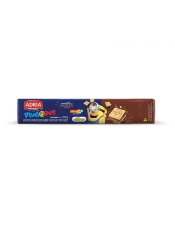 Biscoito Adria Plugados Chocolate Quadrado 30X130G