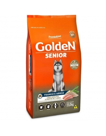 Ração Golden Fórmula para Cães Sênior Sabor Frango e Arroz 15kg