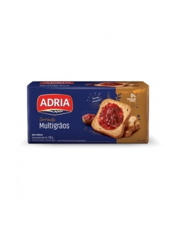 Torrada Adria Multigrãos 142g Caixa com 32 Unidades